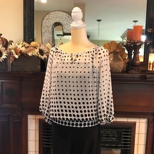 Black and White Polka Dot Shirt